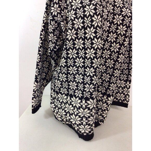 Gap Vintage Turtleneck Sweater 90’s Chunky Knit Snowflake Womens Large - Picture 4 of 7